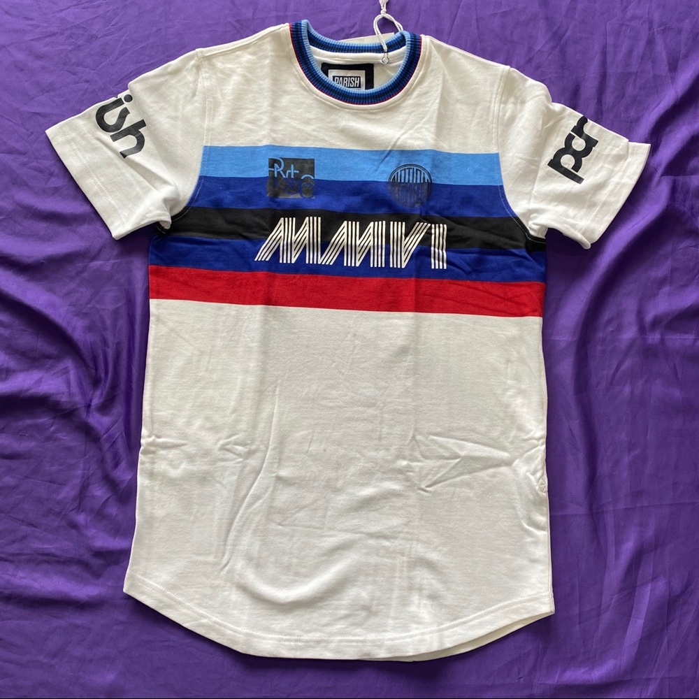 Parish Nation Red White Blue Stripe Shirt